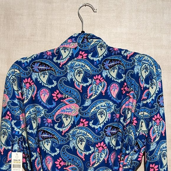 COPY - SLEEPWEAR SMALL BELTED PAISLEY ROBE - Picture 5 of 6